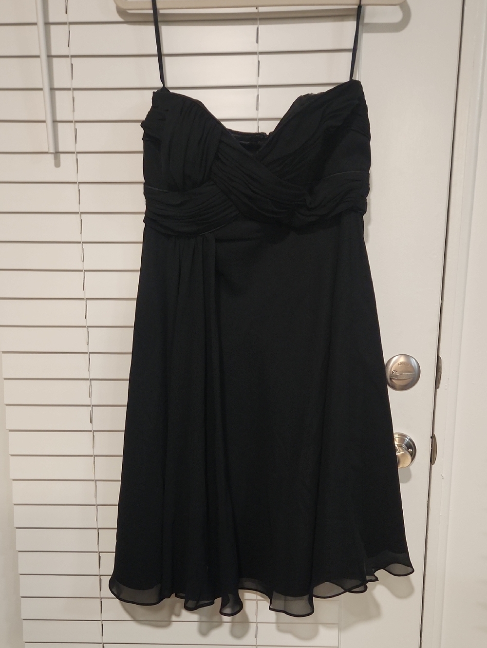 White House Black Market Black Strapless A-Line Cocktail Dress